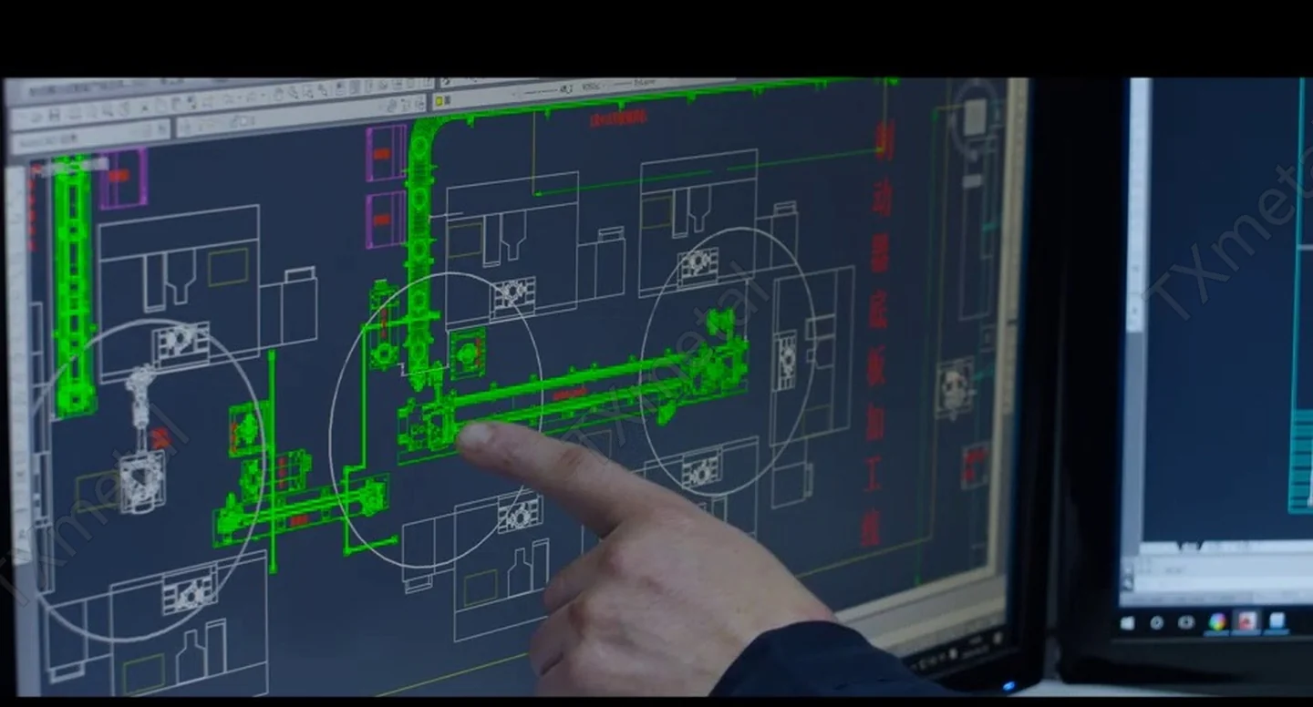Engineer using CAD software to design and optimize iron casting parts for precision manufacturing.