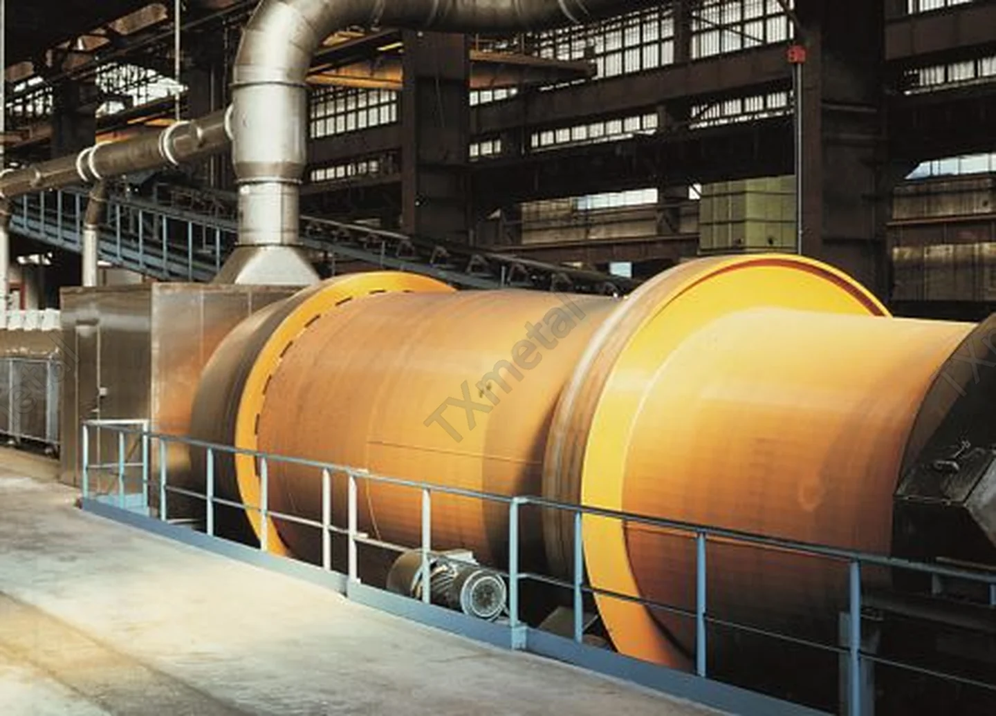 Foundry sand thermal reclamation rotary kiln for eco-friendly green casting production at TXmetal.